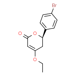 ChemSpider 2D Image | (6R)-6-(4-Bromophenyl)-4-ethoxy-5,6-dihydro-2H-pyran-2-one | C13H13BrO3
