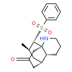 ChemSpider 2D Image | (1S,6R,7S,11S,12R)-12-Methyl-11-(phenylsulfonyl)-2-azatricyclo[5.3.3.0~1,6~]tridecan-9-one | C19H25NO3S