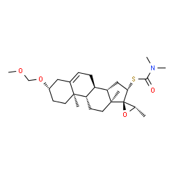 ChemSpider 2D Image | S-[(3beta,16beta,20S)-3-(Methoxymethoxy)-17,20-epoxypregn-5-en-16-yl] dimethylcarbamothioate | C26H41NO4S