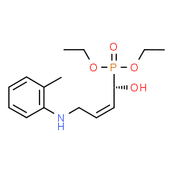 ChemSpider 2D Image | Diethyl {(1S,2Z)-1-hydroxy-4-[(2-methylphenyl)amino]-2-buten-1-yl}phosphonate | C15H24NO4P