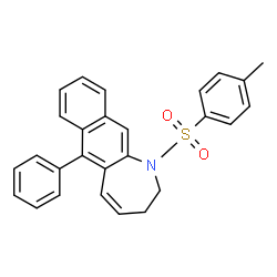ChemSpider 2D Image | 1-[(4-Methylphenyl)sulfonyl]-6-phenyl-2,3-dihydro-1H-naphtho[2,3-b]azepine | C27H23NO2S