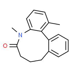 ChemSpider 2D Image | 1,5-Dimethyl-5,7,8,9-tetrahydro-6H-dibenzo[b,d]azonin-6-one | C18H19NO