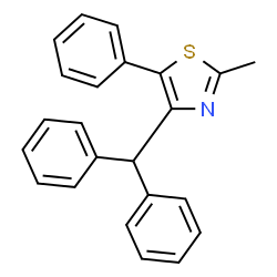 ChemSpider 2D Image | 4-(Diphenylmethyl)-2-methyl-5-phenyl-1,3-thiazole | C23H19NS