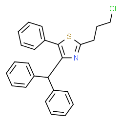 ChemSpider 2D Image | 2-(3-Chloropropyl)-4-(diphenylmethyl)-5-phenyl-1,3-thiazole | C25H22ClNS
