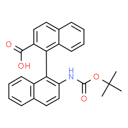 ChemSpider 2D Image | 2'-({[(2-Methyl-2-propanyl)oxy]carbonyl}amino)-1,1'-binaphthalene-2-carboxylic acid | C26H23NO4