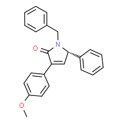 ChemSpider 2D Image | (5S)-1-Benzyl-3-(4-methoxyphenyl)-5-phenyl-1,5-dihydro-2H-pyrrol-2-one | C24H21NO2