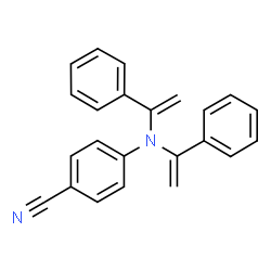 ChemSpider 2D Image | 4-[Bis(1-phenylvinyl)amino]benzonitrile | C23H18N2