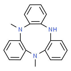 ChemSpider 2D Image | 5,10-Dimethyl-10,15-dihydro-5H-tribenzo[b,e,h][1,4,7]triazonine | C20H19N3