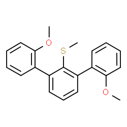 ChemSpider 2D Image | 2,2''-Dimethoxy-2'-(methylsulfanyl)-1,1':3',1''-terphenyl | C21H20O2S