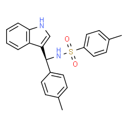ChemSpider 2D Image | N-[(S)-1H-Indol-3-yl(4-methylphenyl)methyl]-4-methylbenzenesulfonamide | C23H22N2O2S