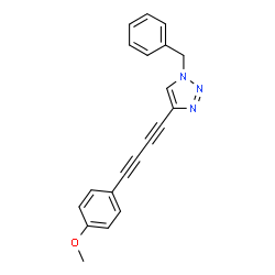 ChemSpider 2D Image | 1-Benzyl-4-[4-(4-methoxyphenyl)-1,3-butadiyn-1-yl]-1H-1,2,3-triazole | C20H15N3O