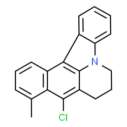 ChemSpider 2D Image | 9-Chloro-10-methyl-7,8-dihydro-6H-benzo[c]pyrido[1,2,3-lm]carbazole | C20H16ClN