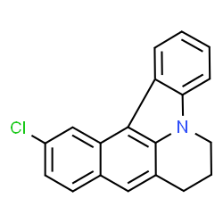 ChemSpider 2D Image | 12-Chloro-7,8-dihydro-6H-benzo[c]pyrido[1,2,3-lm]carbazole | C19H14ClN