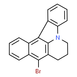 ChemSpider 2D Image | 9-Bromo-7,8-dihydro-6H-benzo[c]pyrido[1,2,3-lm]carbazole | C19H14BrN