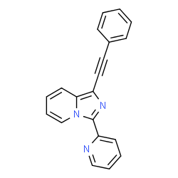 ChemSpider 2D Image | 1-(Phenylethynyl)-3-(2-pyridinyl)imidazo[1,5-a]pyridine | C20H13N3