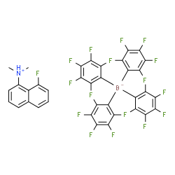 ChemSpider 2D Image | 8-Fluoro-N,N-dimethyl-1-naphthalenaminium tetrakis(pentafluorophenyl)borate(1-) | C36H13BF21N