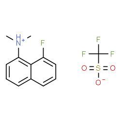 ChemSpider 2D Image | 8-Fluoro-N,N-dimethyl-1-naphthalenaminium trifluoromethanesulfonate | C13H13F4NO3S