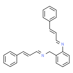 ChemSpider 2D Image | (1E,2E)-3-Phenyl-N-(2-{(E)-[(2E)-3-phenyl-2-propen-1-ylidene]amino}benzyl)-2-propen-1-imine | C25H22N2