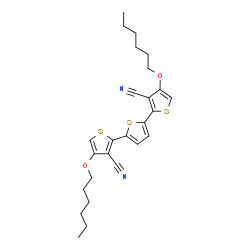 ChemSpider 2D Image | 4,4''-Bis(hexyloxy)-2,2':5',2''-terthiophene-3,3''-dicarbonitrile | C26H30N2O2S3