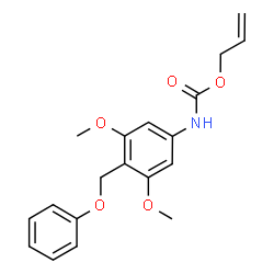 ChemSpider 2D Image | Allyl [3,5-dimethoxy-4-(phenoxymethyl)phenyl]carbamate | C19H21NO5