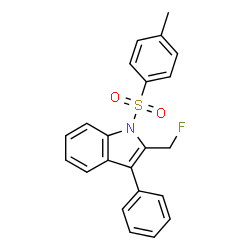 ChemSpider 2D Image | 2-(Fluoromethyl)-1-[(4-methylphenyl)sulfonyl]-3-phenyl-1H-indole | C22H18FNO2S