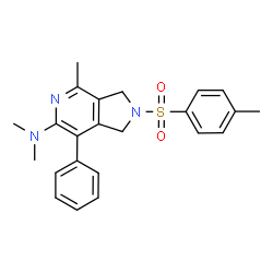 ChemSpider 2D Image | N,N,4-Trimethyl-2-[(4-methylphenyl)sulfonyl]-7-phenyl-2,3-dihydro-1H-pyrrolo[3,4-c]pyridin-6-amine | C23H25N3O2S