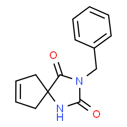 ChemSpider 2D Image | 3-Benzyl-1,3-diazaspiro[4.4]non-7-ene-2,4-dione | C14H14N2O2