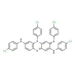 ChemSpider 2D Image | (3E)-N,N',5-Tris(4-chlorophenyl)-3-[(4-chlorophenyl)imino]-3,5-dihydro-2,7-phenazinediamine | C36H23Cl4N5