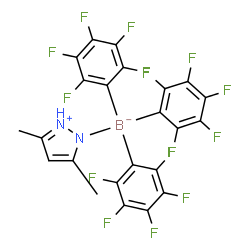 ChemSpider 2D Image | (3,5-Dimethyl-1H-pyrazol-2-ium-1-yl)[tris(pentafluorophenyl)]borate(1-) | C23H8BF15N2