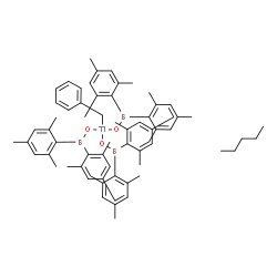 ChemSpider 2D Image | Benzyl[tris(dimesitylborinato-kappaO)]titanium - pentane (1:1) | C66H85B3O3Ti