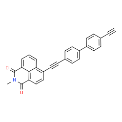 ChemSpider 2D Image | 6-[(4'-Ethynyl-4-biphenylyl)ethynyl]-2-methyl-1H-benzo[de]isoquinoline-1,3(2H)-dione | C29H17NO2