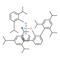 ChemSpider 2D Image | [(2,6-Diisopropylphenyl)imino](2,2'',4,4'',6,6''-hexaisopropyl-1,1':3',1''-terphenyl-2'-olato)methylene(1H-pyrrol-1-yl)molybdenum | C53H72MoN2O