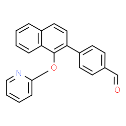 ChemSpider 2D Image | 4-[1-(2-Pyridinyloxy)-2-naphthyl]benzaldehyde | C22H15NO2