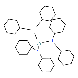 ChemSpider 2D Image | [1-(Cyclohexylazanidyl-kappaN)cyclohexyl-kappaC~1~][bis(dicyclohexylazanido)]niobium | C36H65N3Nb