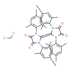 ChemSpider 2D Image | 2-(1,3-Dimesityl-4,5-dioxo-2-imidazolidinylidene)-1,3-dimesityl-4,5-imidazolidinedione - dichloromethane (1:1) | C43H46Cl2N4O4