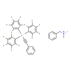 ChemSpider 2D Image | N,N-Dimethyl(phenyl)methanaminium tris(pentafluorophenyl)(phenylethynyl)borate(1-) | C35H19BF15N