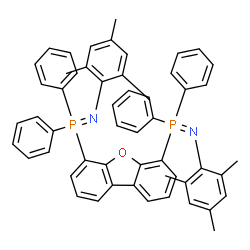 ChemSpider 2D Image | Dibenzo[b,d]furan-4,6-diylbis[(mesitylimino)(diphenyl)phosphorane] | C54H48N2OP2