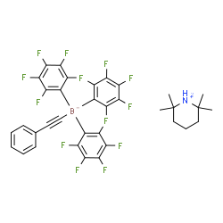 ChemSpider 2D Image | 2,2,6,6-Tetramethylpiperidinium tris(pentafluorophenyl)(phenylethynyl)borate(1-) | C35H25BF15N