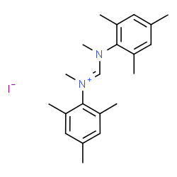 ChemSpider 2D Image | (E)-N-Mesityl[mesityl(methyl)amino]-N-methylmethaniminium iodide | C21H29IN2