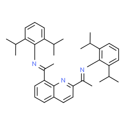 ChemSpider 2D Image | (1E,1'E)-1,1'-(2,8-Quinolinediyl)bis[N-(2,6-diisopropylphenyl)ethanimine] | C37H45N3