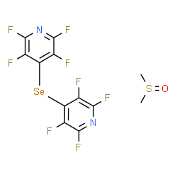 ChemSpider 2D Image | (Methylsulfinyl)methane - 4,4'-selanylbis(tetrafluoropyridine) (1:1) | C12H6F8N2OSSe