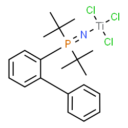 ChemSpider 2D Image | Titanium(4+) chloride {2-biphenylyl[bis(2-methyl-2-propanyl)]phosphoranylidene}azanide (1:3:1) | C20H27Cl3NPTi