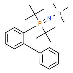 ChemSpider 2D Image | [2-Biphenylyl(imino-kappaN)bis(2-methyl-2-propanyl)phosphoranato](trimethyl)titanium | C23H36NPTi