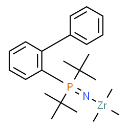 ChemSpider 2D Image | [2-Biphenylyl(imino-kappaN)bis(2-methyl-2-propanyl)phosphoranato](trimethyl)zirconium | C23H36NPZr