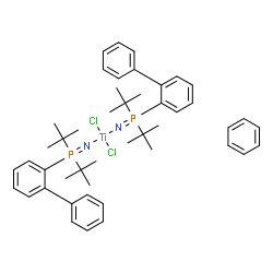 ChemSpider 2D Image | Bis[2-biphenylyl(imino-kappaN)bis(2-methyl-2-propanyl)phosphoranato](dichloro)titanium - benzene (1:1) | C46H60Cl2N2P2Ti