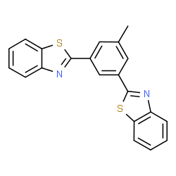 ChemSpider 2D Image | 2,2'-(5-Methyl-1,3-phenylene)bis(1,3-benzothiazole) | C21H14N2S2