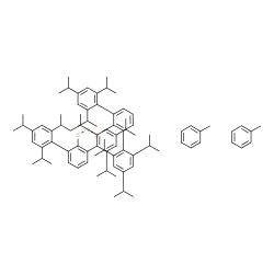 ChemSpider 2D Image | Bis(2,2'',4,4'',6,6''-hexaisopropyl-1,1':3',1''-terphenyl-2'-thiolato)nickel - toluene (1:2) | C86H114NiS2