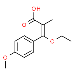 ChemSpider 2D Image | (2E)-3-Ethoxy-3-(4-methoxyphenyl)-2-methylacrylic acid | C13H16O4