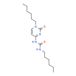 ChemSpider 2D Image | 1-Hexyl-3-(1-hexyl-2-oxo-1,2-dihydro-4-pyrimidinyl)urea | C17H30N4O2