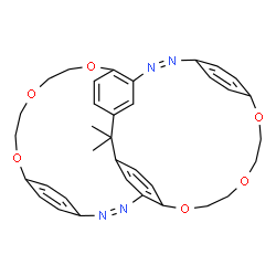 ChemSpider 2D Image | (2Z,21Z)-41,41-Dimethyl-10,13,16,29,32,35-hexaoxa-2,3,21,22-tetraazahexacyclo[34.2.2.2~17,20~.1~6,25~.0~4,9~.0~23,28~]tritetraconta-1(38),2,4,6,8,17,19,21,23,25,27,36,39,42-tetradecaene | C35H36N4O6